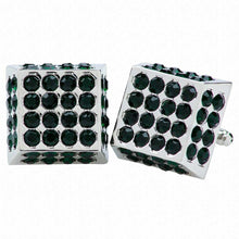 Load image into Gallery viewer, Vittorio Vico Square Studded Colored Crystal Cufflinks  (CL 76XX)
