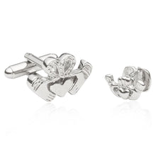 Load image into Gallery viewer, Claddagh Tuxedo Cufflinks and Studs Silver
