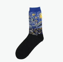 Load image into Gallery viewer, Classic Autumn Winter Retro Personality Art Van Gogh Mural World Famous Oil Painting Female Sock For Men And Women
