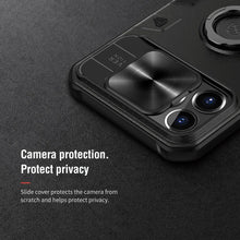 Load image into Gallery viewer, Classic Black Camera Cover Protection For  Your iPhone Privacy iPhone 12 11 Pro Max Armor Lens Cover Slide Camera Case for iPhone  11 Pro Max 12 Mini Comfortable Soft Grip Simple Sliding Camera Cover Case
