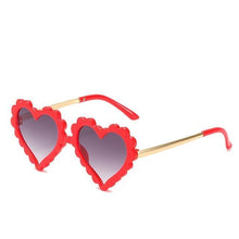 Load image into Gallery viewer, Classic Children's Fashionable  Cute Heart-Shaped Sunglasses  Designer Personalized Flower  Love Baby Sunglasses  Block 90% Of UVB and UVA Rays over sized heart shaped sunglasses
