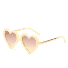 Load image into Gallery viewer, Classic Children's Fashionable  Cute Heart-Shaped Sunglasses  Designer Personalized Flower  Love Baby Sunglasses  Block 90% Of UVB and UVA Rays over sized heart shaped sunglasses
