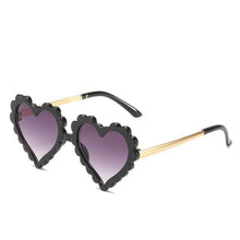 Load image into Gallery viewer, Classic Children's Fashionable  Cute Heart-Shaped Sunglasses  Designer Personalized Flower  Love Baby Sunglasses  Block 90% Of UVB and UVA Rays over sized heart shaped sunglasses
