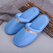 Load image into Gallery viewer, Classic Comfy Plush Slippers Star Thickening Antiskid Hotel Guest Room Home Slip On House Slippers For Women Indoor Outdoor Women's Bedroom Slippers Warm Soft Unisex Slippers

