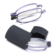 Load image into Gallery viewer, Classic Fashionable Folding Reading Glasses With Case  For Men Women Telescopic Rotation Eyeglasses Includes Glasses Case Blue Light Blocking Reading Glasses Folding Reading Glasses, Small Folding Readers for Men Women
