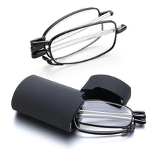 Load image into Gallery viewer, Classic Fashionable Folding Reading Glasses With Case  For Men Women Telescopic Rotation Eyeglasses Includes Glasses Case Blue Light Blocking Reading Glasses Folding Reading Glasses, Small Folding Readers for Men Women
