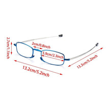 Load image into Gallery viewer, Classic Fashionable Folding Reading Glasses With Case  For Men Women Telescopic Rotation Eyeglasses Includes Glasses Case Blue Light Blocking Reading Glasses Folding Reading Glasses, Small Folding Readers for Men Women

