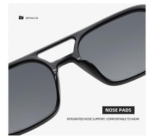 Load image into Gallery viewer, Classic Fashionable Retro Shape Double Bridges Style Women Sunglasses Polarized Square  Sunglasses for Women Men Classic Pink Gradient Eyewear Trending Sunglasses
