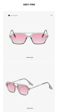 Load image into Gallery viewer, Classic Fashionable Retro Shape Double Bridges Style Women Sunglasses Polarized Square  Sunglasses for Women Men Classic Pink Gradient Eyewear Trending Sunglasses
