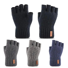 Load image into Gallery viewer, Classic Knitted Fingerless Winter  Unisex Outdoor Gloves For Men Women Retro Soft Unisex Stretch Elastic Warm Half Finger Cycling Gloves
