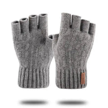 Load image into Gallery viewer, Classic Knitted Fingerless Winter  Unisex Outdoor Gloves For Men Women Retro Soft Unisex Stretch Elastic Warm Half Finger Cycling Gloves
