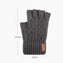Load image into Gallery viewer, Classic Knitted Fingerless Winter  Unisex Outdoor Gloves For Men Women Retro Soft Unisex Stretch Elastic Warm Half Finger Cycling Gloves
