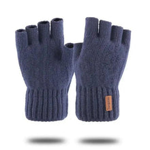 Load image into Gallery viewer, Classic Knitted Fingerless Winter  Unisex Outdoor Gloves For Men Women Retro Soft Unisex Stretch Elastic Warm Half Finger Cycling Gloves

