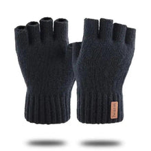 Load image into Gallery viewer, Classic Knitted Fingerless Winter  Unisex Outdoor Gloves For Men Women Retro Soft Unisex Stretch Elastic Warm Half Finger Cycling Gloves
