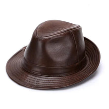 Load image into Gallery viewer, Mandotos Brown Leather Cap Premium Cowhide XL-XXXXL
