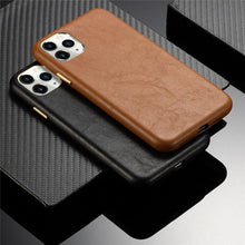 Load image into Gallery viewer, Classic Leather Case Compatible with iPhone Slim Leather Protective Case Midnight Green Luxury Genuine Leather Cover For iPhone 14 Pro 13 12 11 Pro Max X XS XR 7 8 Plus Case Vintage Leather Business Men Iphone Case
