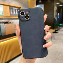 Load image into Gallery viewer, Classic Leather Case for iPhone Matte Texture Leather Phone Case For iPhone 13 12 11 Pro Max XS Max XR X 7 8 Plus 14Pro Luxury Shockproof Bumper Soft Back Cover

