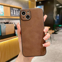 Load image into Gallery viewer, Classic Leather Case for iPhone Matte Texture Leather Phone Case For iPhone 13 12 11 Pro Max XS Max XR X 7 8 Plus 14Pro Luxury Shockproof Bumper Soft Back Cover
