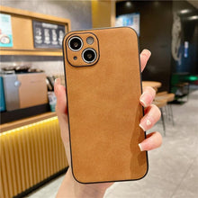 Load image into Gallery viewer, Classic Leather Case for iPhone Matte Texture Leather Phone Case For iPhone 13 12 11 Pro Max XS Max XR X 7 8 Plus 14Pro Luxury Shockproof Bumper Soft Back Cover
