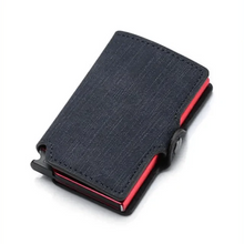 Load image into Gallery viewer, Classic Multifunction Automatic Aluminum Alloy Leather Credit Card Holder Retro New Pop-Up Card Ejector Business Wallets For Men
