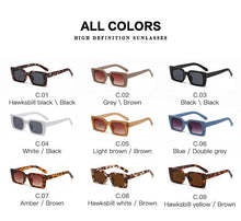 Load image into Gallery viewer, Classic New Rectangle Shape Sunglasses For Women Rectangle Sunglasses for Women 90’s Vintage Shades Square Thick Frame Glasses Luxury Design New Small Square  Eyewear Decent Shades
