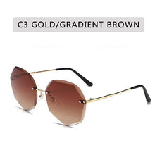 Load image into Gallery viewer, Classic Rimless Sunglasses Women Metal Frame Diamond Cutting Lens Sunglasses For Women New Fashion Black Color New Retro Sun Glasses For Women New Summer Style Sun glasses For Female Famous Style Frames

