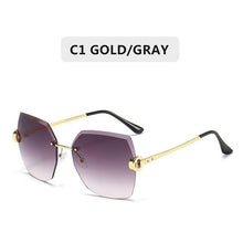 Load image into Gallery viewer, Classic Rimless Sunglasses Women Metal Frame Diamond Cutting Lens Sunglasses For Women New Fashion Black Color New Retro Sun Glasses For Women New Summer Style Sun glasses For Female Famous Style Frames

