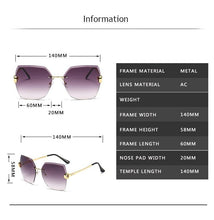 Load image into Gallery viewer, Classic Rimless Sunglasses Women Metal Frame Diamond Cutting Lens Sunglasses For Women New Fashion Black Color New Retro Sun Glasses For Women New Summer Style Sun glasses For Female Famous Style Frames
