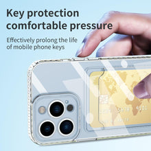 Load image into Gallery viewer, Classic Transparent Soft Thin Clear Wallet Case For iPhone 14 13 12 11 Pro Max 6 6S 7 8 Plus SE X XR XS Transparent Card Slot Pocket Simple Clear Shockproof Protective Slim iPhone Case

