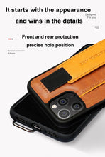 Load image into Gallery viewer, Classic Vintage Design Leather Belt Style With Strap Case for iPhone 14 13 12 Mini 11 Pro Max XS XR Max 8 7 6S Plus PU Leather Wristband Card Holder Full Cover Business Simple Iphone Case For Men And Women
