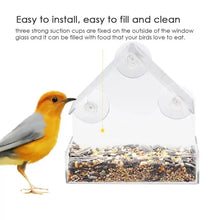 Load image into Gallery viewer, Clear View Suction Bird Feeder
