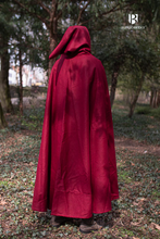 Load image into Gallery viewer, Wool Hooded Cloak Hibernus Red

