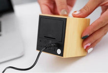 Load image into Gallery viewer, Clocks LED Wooden Alarm Clock Watch Wooden Wood Clock New Version LED Alarm Digital Desk Clock Adjustable Brightness, Alarm Time, Displays Time Date Temperature  Table Voice Control Digital Wood Electronic Desktop Table
