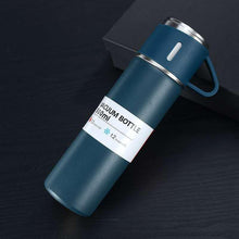 Load image into Gallery viewer, Coffee Thermos 500ml Water Bottle Portable Thermal Travel Sports Mug In-Car Insulated Cup Stainless Steel Vacuum Flasks Double Layer Stainless Steel Vacuum Flask Set with 3 Cups Including Lid
