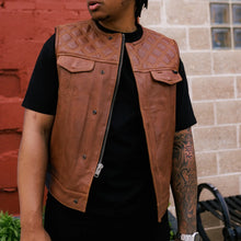 Load image into Gallery viewer, Timber Men's motorcycle leather vest (limited edition)
