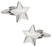 Load image into Gallery viewer, Colonial Silver Star Cufflinks
