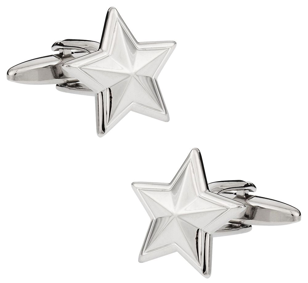 Colonial Silver Star Cufflinks