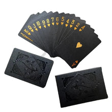 Load image into Gallery viewer, Color Black Gold Playing Card Game Card Group Waterproof Poker Suit Magic Dmagic Package Board Game Gift Collection
