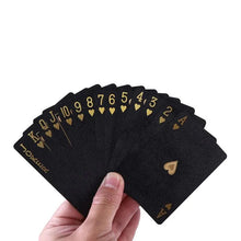 Load image into Gallery viewer, Color Black Gold Playing Card Game Card Group Waterproof Poker Suit Magic Dmagic Package Board Game Gift Collection
