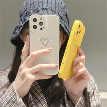 Load image into Gallery viewer, Colorful Love Heart Phone Case For iPhone 12 13 Pro Max 14 Pro Candy Color Soft Silicone Back Cover Shockproof Anti-Fingerprint Phone Case Lovely Gift For Women
