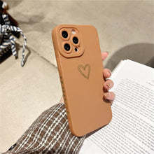 Load image into Gallery viewer, Colorful Love Heart Phone Case For iPhone 12 13 Pro Max 14 Pro Candy Color Soft Silicone Back Cover Shockproof Anti-Fingerprint Phone Case Lovely Gift For Women
