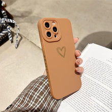 Load image into Gallery viewer, Colorful Love Heart Phone Case For iPhone 12 13 Pro Max 14 Pro Candy Color Soft Silicone Back Cover Shockproof Anti-Fingerprint Phone Case Lovely Gift For Women
