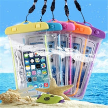 Load image into Gallery viewer, Colorful Pouch Universal Waterproof Cell Phones Useful Dropping Convenient To Use Lightweight Portable Bags Plastic Waterproof Underwater Pouch for Mobile Phone Case &amp; Strap 3.5 -6 inch
