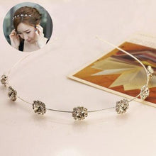 Load image into Gallery viewer, Colorful Rhinestone Flower Leaf Hair Hoop Headband Hairband for Women Girls Bezel Hair Band Hair Accessories Flower and Leaves Crown Hair Band for Bride and Bridesmaids
