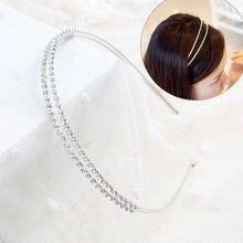 Load image into Gallery viewer, Colorful Rhinestone Flower Leaf Hair Hoop Headband Hairband for Women Girls Bezel Hair Band Hair Accessories Flower and Leaves Crown Hair Band for Bride and Bridesmaids
