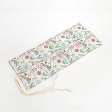 Load image into Gallery viewer, Colorful Roll Up Pencil Case Canvas Flowers Style Colored Pencils Wrap Multi-Purpose Pen Holder Cute Case
