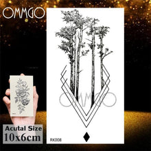Load image into Gallery viewer, Colorful Tribal Tattoo Feather Temporary Tattoos Custom Waterproof Modern Tatoos Luxury Design
