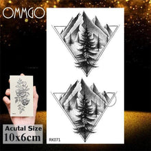 Load image into Gallery viewer, Colorful Tribal Tattoo Feather Temporary Tattoos Custom Waterproof Modern Tatoos Luxury Design

