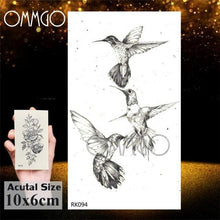 Load image into Gallery viewer, Colorful Tribal Tattoo Feather Temporary Tattoos Custom Waterproof Modern Tatoos Luxury Design
