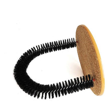Load image into Gallery viewer, Comfortable Arch Cats Massager Pet Cat Itching Grooming Supplies Round Fleece Base Kitten Toy Scratching Device Brush For Cat Arch Self Grooming and Massaging Brush Toy Pet Scratcher Pads Hair Cleaner
